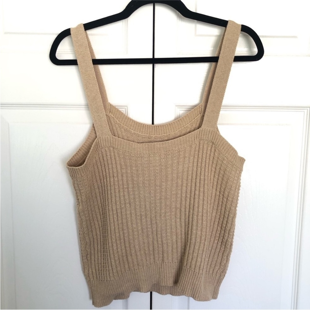 Evereve Tan and Cream Striped Cardigan Cami Set - Picture 7 of 11